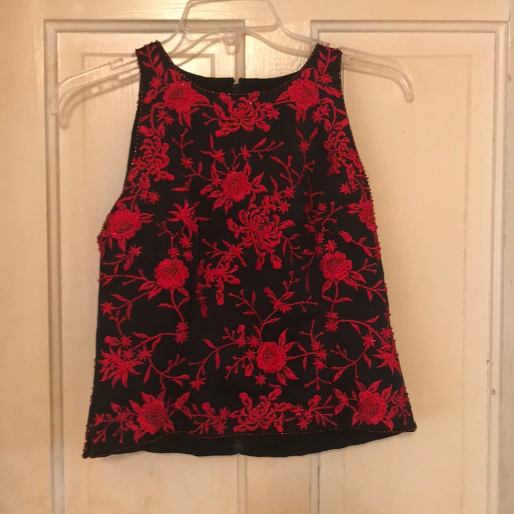 ZOLA EVENING by David Minka embroidered top